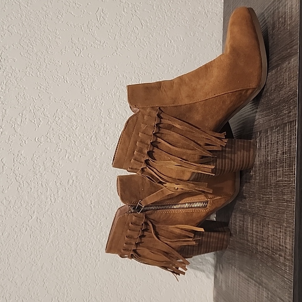 Fringe booties